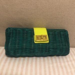 J. Crew Rattan Clutch